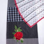 Black and White with heart dupatta