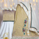 Golden with cream Gotta chunni wedding Jodi