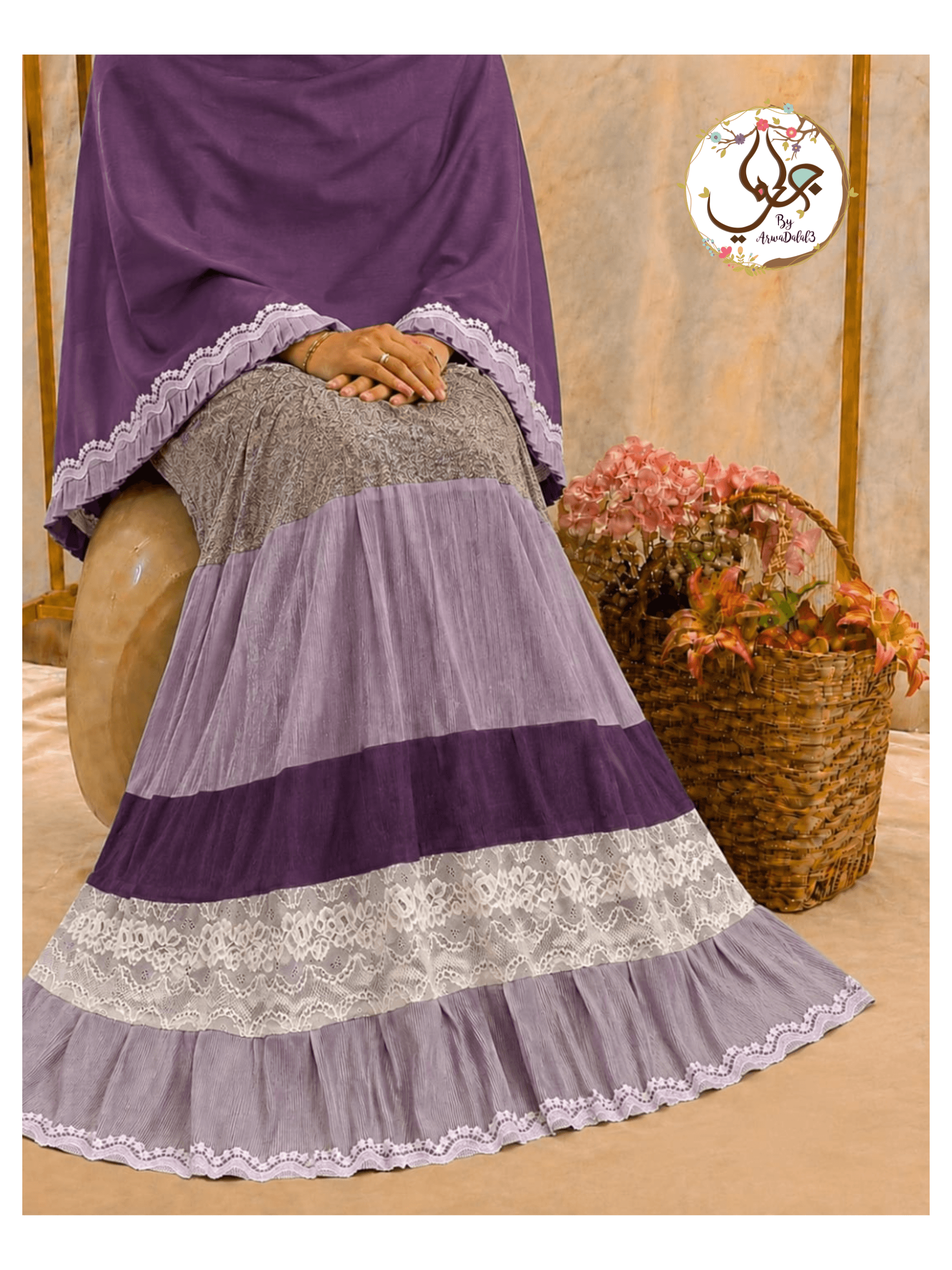 Purple & Lavender Tiered rida Purple & Lavender Tiered rida