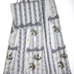 Grey and cream Hakoba Kalidar with Painting