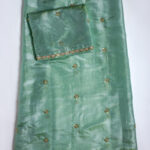 Green handwork Fenti silk