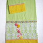 Pastel green with 3d crochet bunch