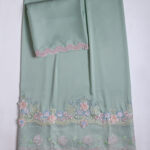 Sape green shiny abaya fabric