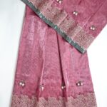 Pink fenti silk with crystals