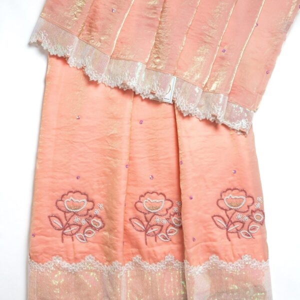 Peach fenti silk Handwork Rida