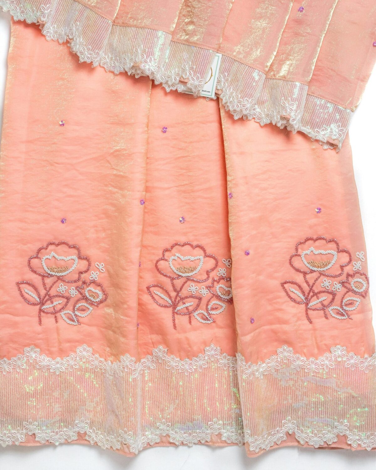 Peach fenti silk Handwork Rida - Image 2