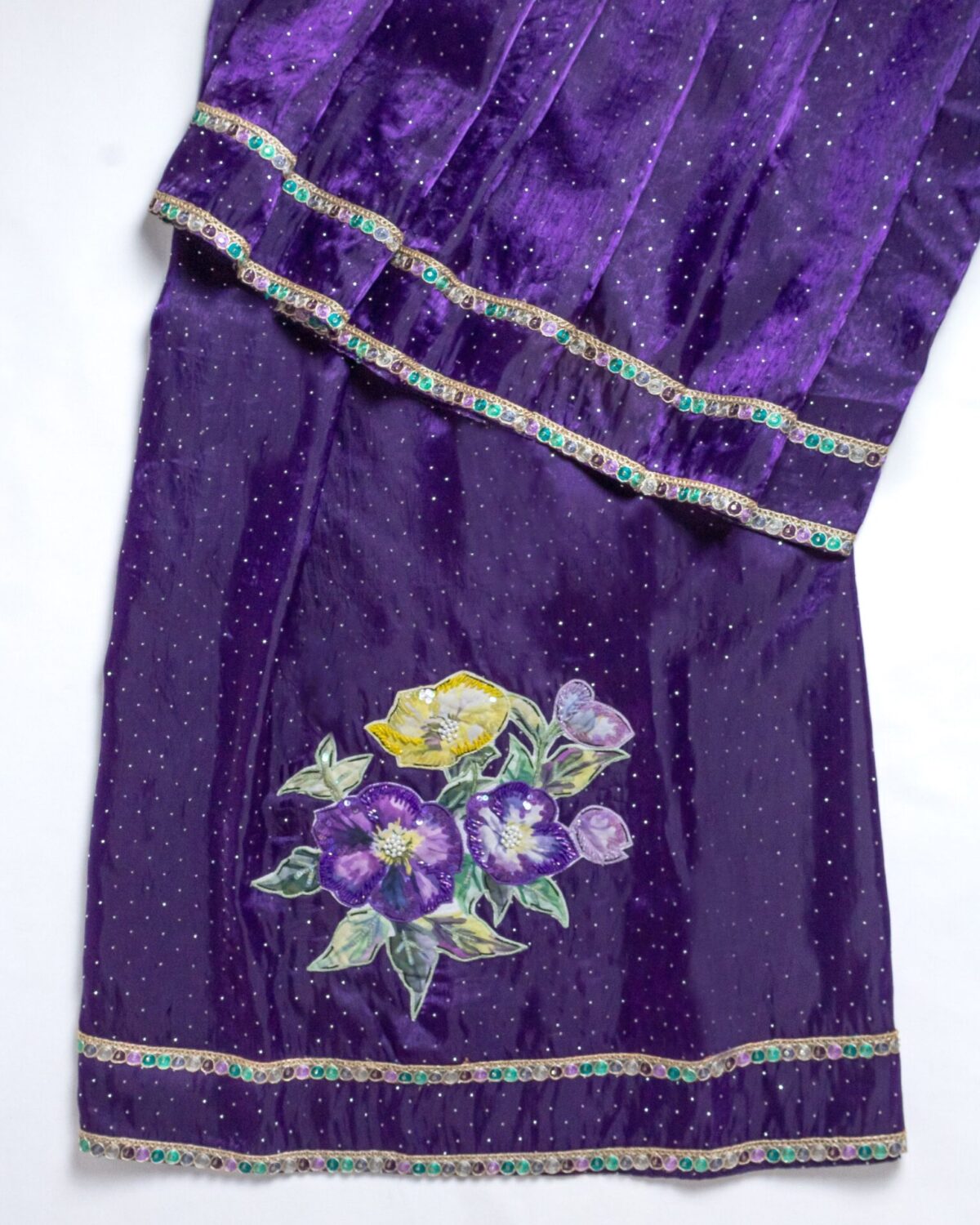 Brinjal Coloured Rhinestone Rida - Image 1