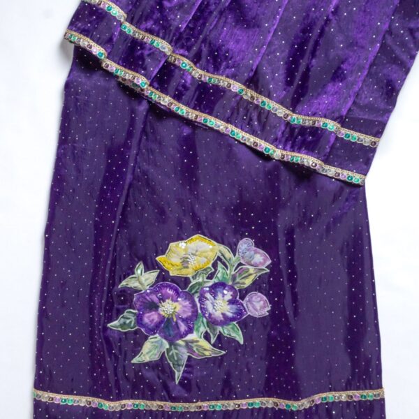Brinjal Coloured Rhinestone Rida