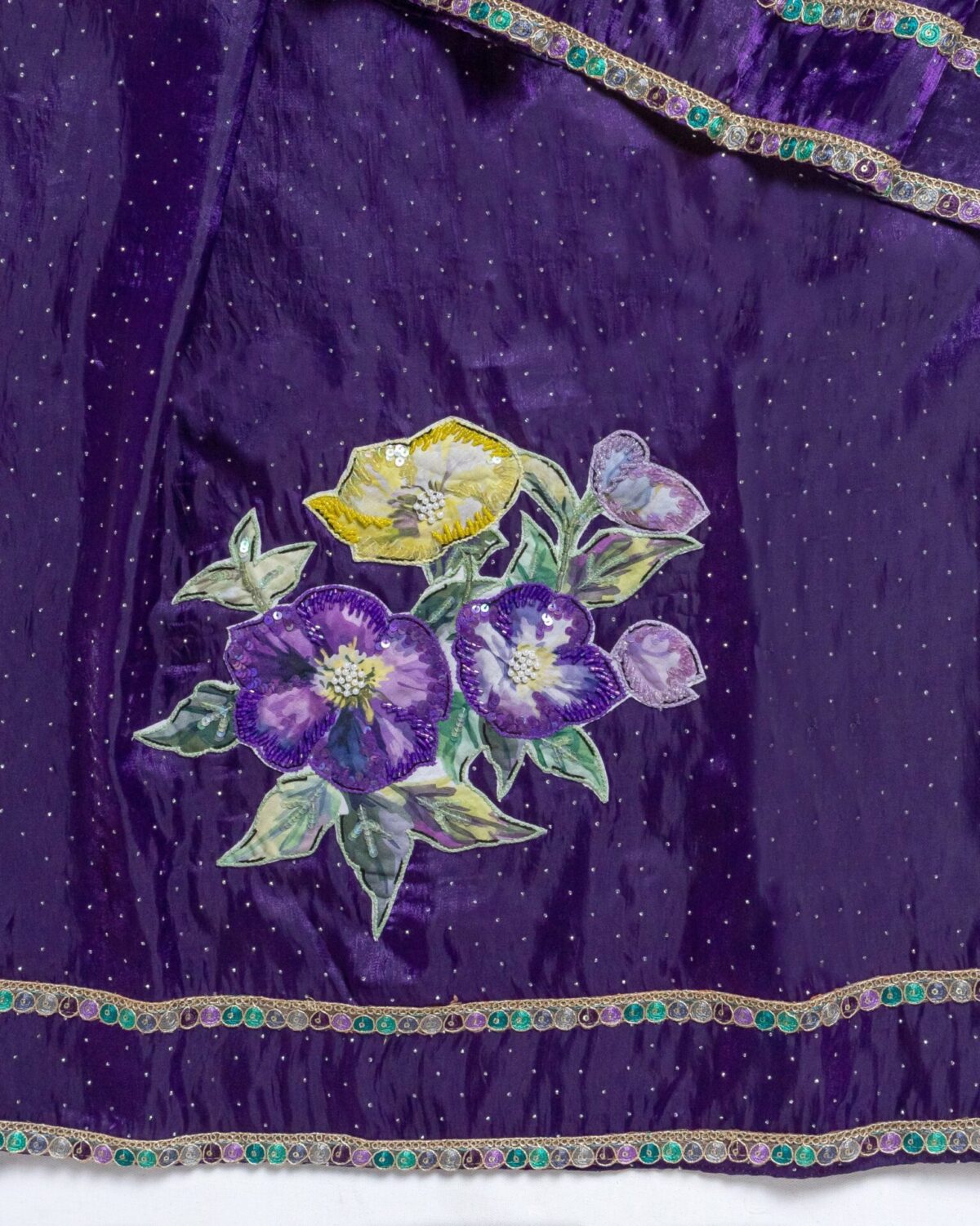Brinjal Coloured Rhinestone Rida - Image 2