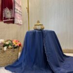 Denim with Net Godet