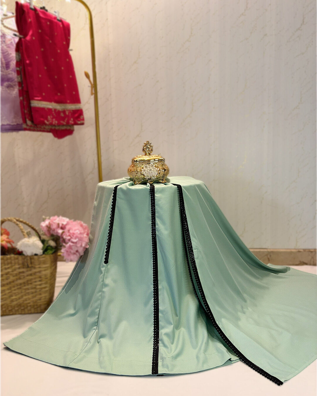 Artboard 1 Sea Green Vertical Lace Rida - Image 1