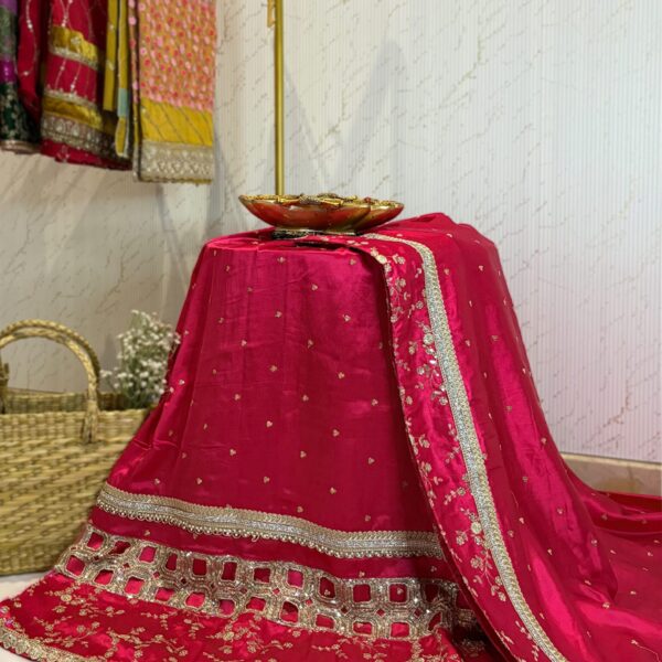 Hot pink Gajji Silk Edit