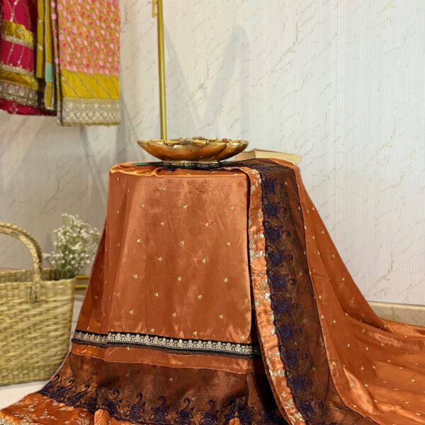 Copper color gajji Silk Edit