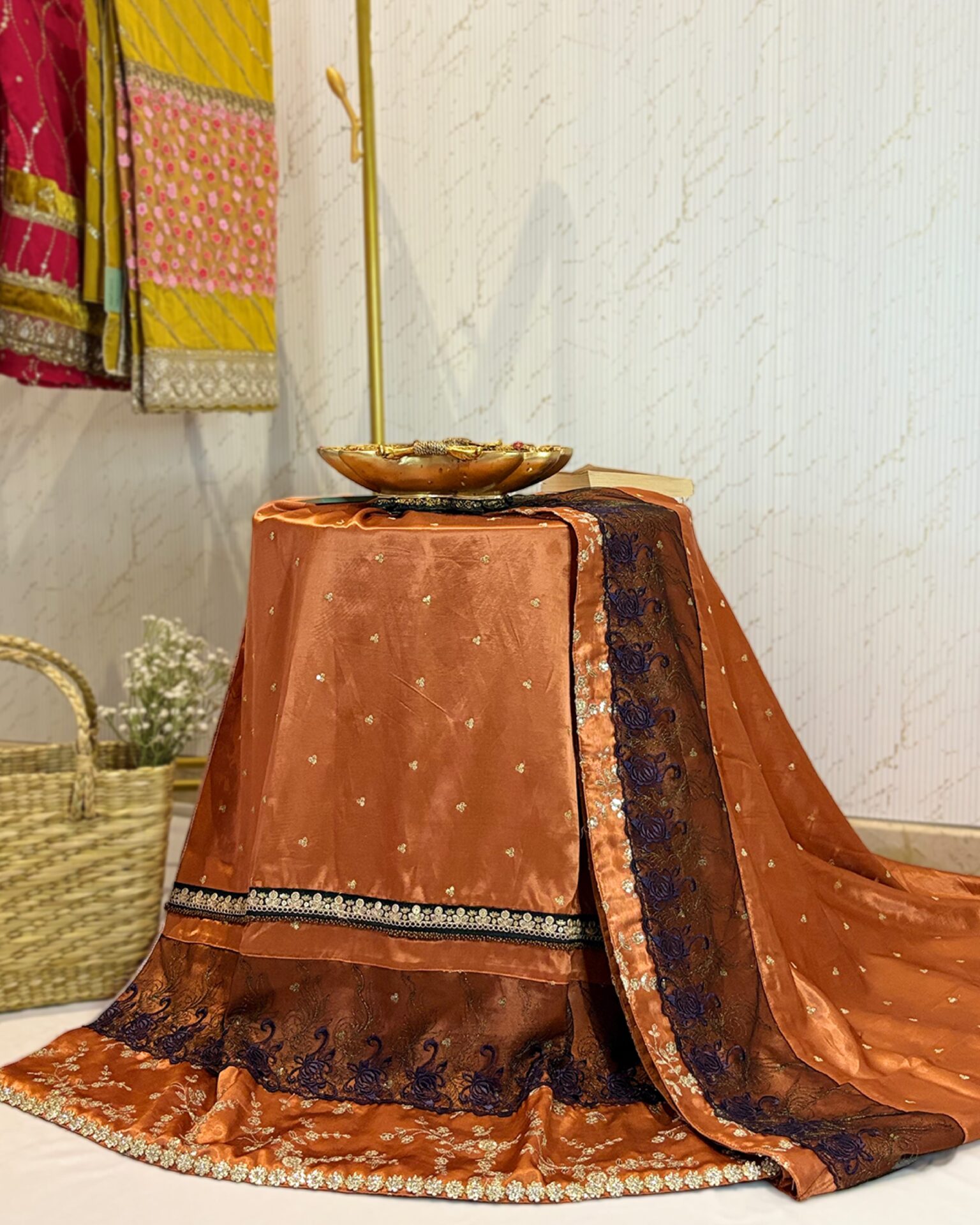 gajji silk rida-30 Copper color gajji Silk Edit - Image 1