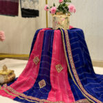 The Sahiba Edit - Ink Blue Bandhej Rida