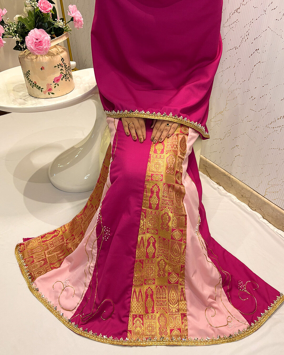 Artboard 1 copy 3 The Sahiba Edit - The Pink Jharokha Rida - Image 1