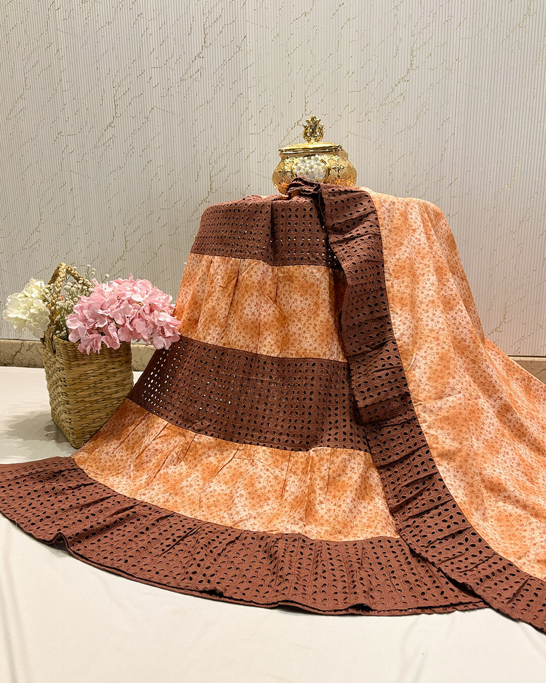 BROWN Batik Peach Rida - Image 1