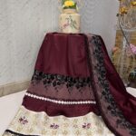 Maroon machine cross stitch