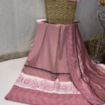 Dusty pink monochrome cross stitch belt