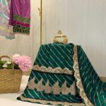 Green Slant Embroidery