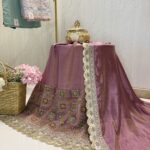 Purple rajasthani work rida