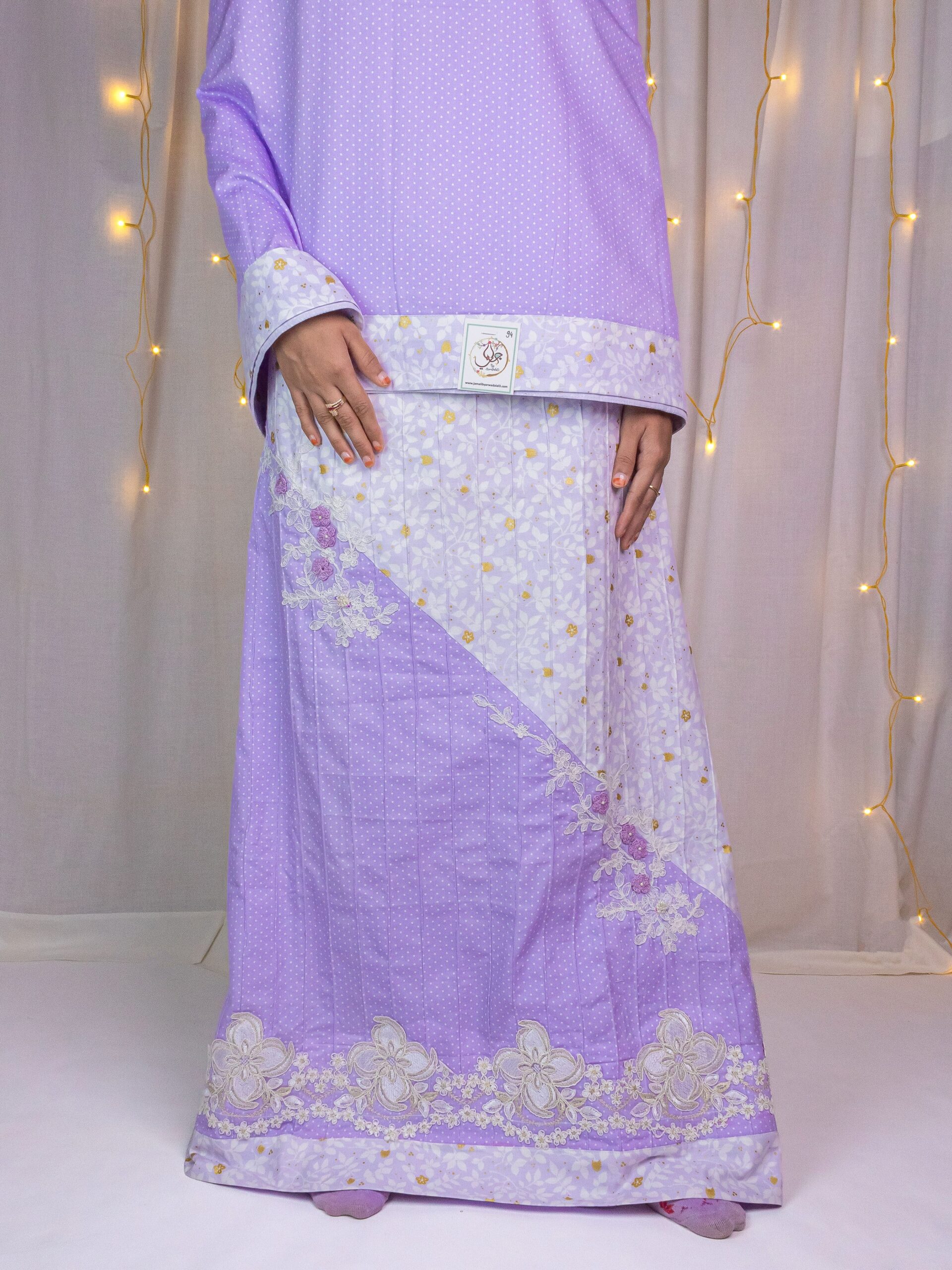 model shots 38 Lilac Vertical Pattern - Image 1