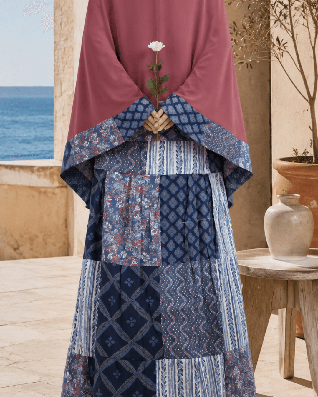 155 Reversible Rida (Rose & Indigo Patchwork Edit) - Image 1