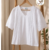 he White Lace Sleeve Shirt